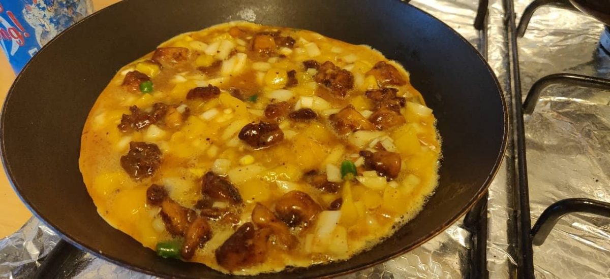 Chicken Omelette recipe | Spicy Chicken Omelette - nams corner