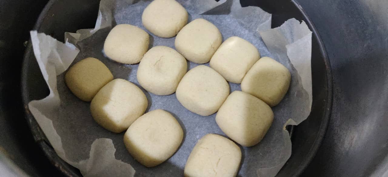 Ghee Biscuits in pressure cooker Ghee cookies without oven 3