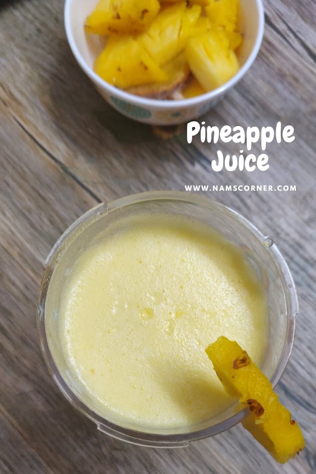 Pineapple Juice Recipe How to make Pineapple Juice nams corner