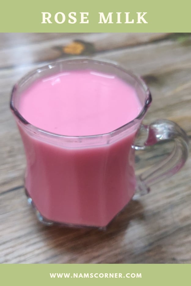 Rose Milk Recipe How to make Rose Milk nams corner